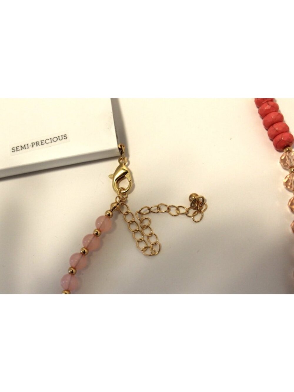 Style & Co Gold Tone Carol Pink Bead Necklace New with Tag $32.50 - Picture 3 of 9